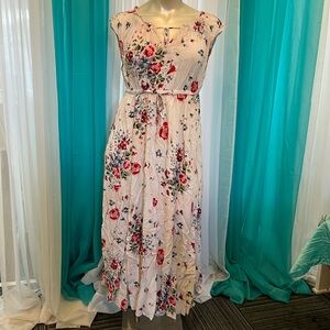 Summer Fun Floral Full Length Dress